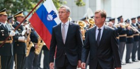 Jens Stoltenberg, generalni sekretar Zveze Nato, na obisku v Sloveniji