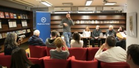 Andrej Medved, Vinko Möderndorfer, Igor Saksida in Rok Terkaj, predstavitev knjig