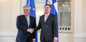 Antonio Tajani in Miro Cerar, srečanje