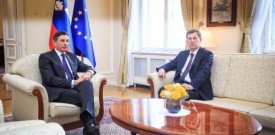 Borut Pahor v Predsedniški palači sprejel Mira Cerarja