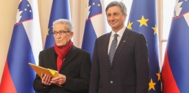 Predsednik Pahor je pisatelju Florjanu Lipušu vročil državno odlikovanje zlati red za zasluge