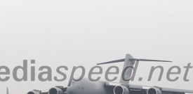 Boeing C17 pristal na Letališču Edvarda Rusjana Maribor