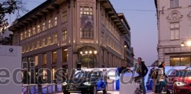 Predstavitev novega BMW serije 1 na Prešernovem trgu v Ljubljani