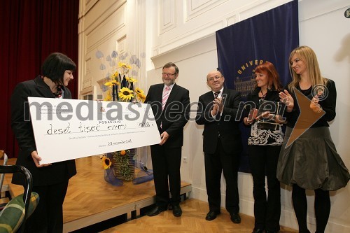 Yasmin Vodopivec, koordinatorica kulturnih projektov na Veleposlaništvu Španije, prof. dr. Ivan Rozman, rektor Univerze v Mariboru, Jožef Tivadar, direktor Centra za socialno delo Maribor, ... in Lidija Šestak Zorič, predsednica društva Sonček