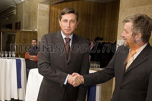Borut Pahor, predsednik Vlade Republike Slovenije in Marjan Dora, urednik Radia Murski val