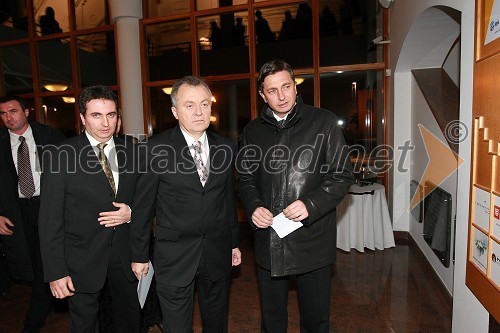 ..., Anton Guzej, generalni direktor RTV Slovenija in Borut Pahor, predsednik vlade RS