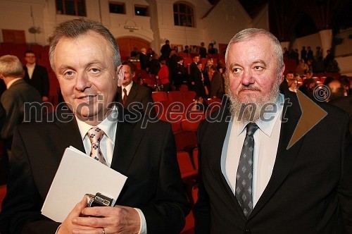 Anton Guzej, generalni direktor RTV Slovenija in dr. Stane Granda, zgodovinar ter predsednik programskega sveta RTV Slovenija