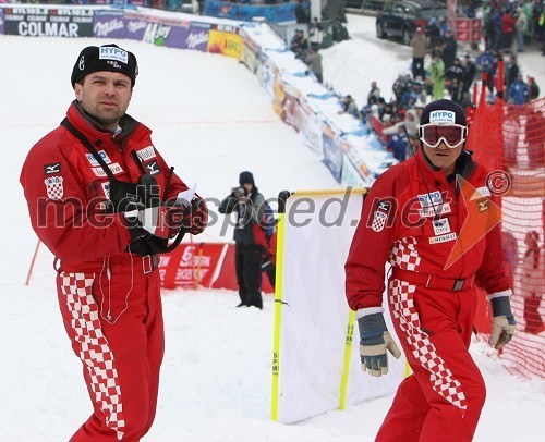 Vedran Pavlek, direktor hrvaške smučarske reprezentance in Ante Kostelič, oče in trener smučarke Janice Kostelič
(nedeljski slalom)