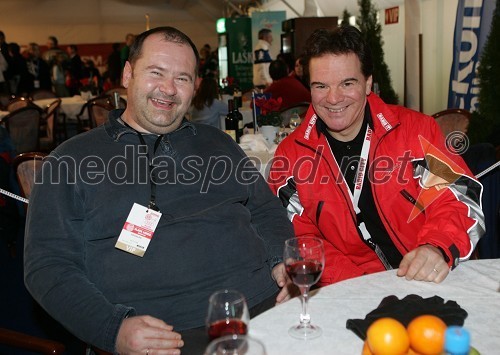 Aleš Hauc, generalni direktor Pošte Slovenije in Mišo Hoelbl, lastnik radia City Maribor
(nedeljski slalom)