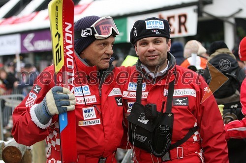 Ante Kostelič, oče in trener smučarke Janice Kostelič in Vedran Pavlek, direktor hrvaške smučarske reprezentance
(nedeljski slalom)