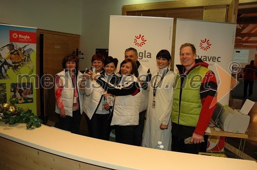 Organizacijski team tekmovanja, Pohorska Vila in Bernard Vajdič, alpski smučar