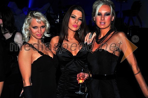 Petra Slapar, pevka, Iris Mulej, Miss Slovenije 2006 in Maja Rejec, manekenka