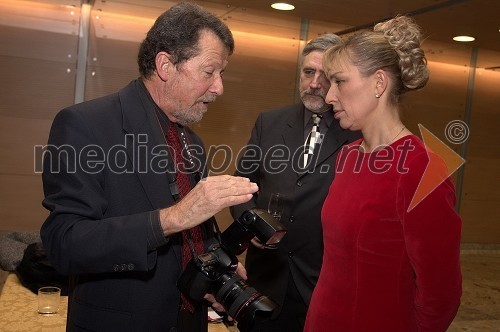 Stane Jerko, fotograf, Andrej Pengov, Radio Kaos ter Teja Valič, poslovna sekretarka SNG Opera in balet Ljubljana