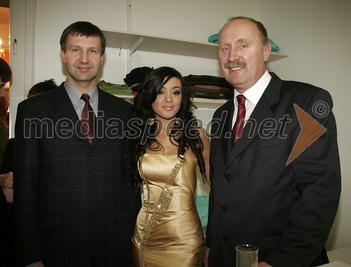 Mag. Branko Kidrič, župan Rogaške Slatine, Sanja Grohar, Miss Slovenije 2005 in Jože Čakš, župan občine Šmarje pri Jelšah