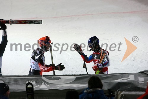 Ivica Kostelić, hrvaški alpski smučar in Jean-Baptiste Grange, francoski alpski smučar