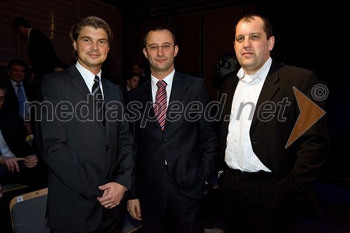 Wilfried Weitgasser, direktor Porsche Slovenija d.o.o., Darko Horvat, direktor programa Audi pri Porsche Slovenija in Dušan Lukič, urednik revije Avtomagazin