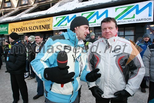 Ivo Kores, radijski in televizijski voditelj in Boško Šrot, direktor Pivovarne Laško