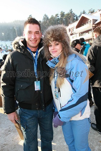 Živa Vadnov, Miss Slovenije 2004 in TV voditeljica in njen fant Klemen