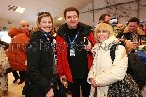 Andreja Comino, novinarka, Vlado Dimovski, nekdanji minister za delo in Barbra Jermann, urednica revije Lady