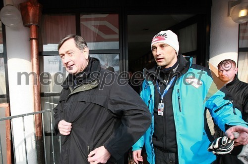 Dr. Danilo Türk, predsednik Republike Slovenije in Matjaž Kovačič, predsednik uprave Nova KBM d.d. in predsednik organizacijskega odbora Zlate lisice