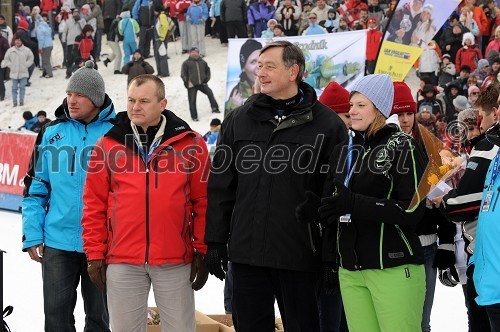 Franc Kangler, župan Mestne občine Maribor, dr. Danilo Türk, predsednik Republike Slovenije in hčerka Helena