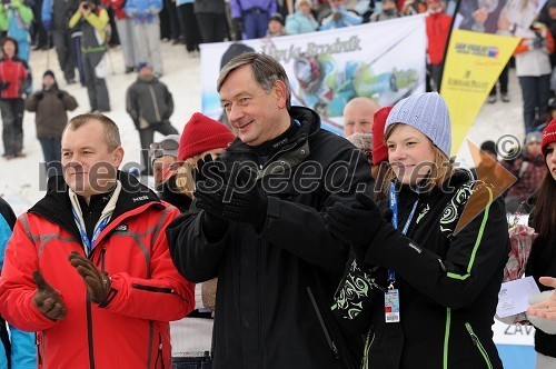 Franc Kangler, župan MO Maribor in dr. Danilo Türk, predsednik Republike Slovenije in hčerka Helena