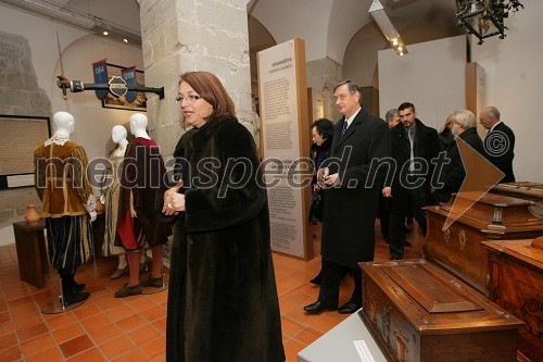 Mirjana Koren, direktorica Pokrajinskega muzeja Maribor in dr. Danilo Türk, predsednik Republike Slovenije