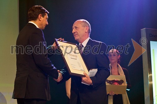 Borut Pahor, predsednik Vlade RS  in 2. v glasovanju za Slovenca leta 2008 in Branko Pavlin, predsednik uprave časopisne hiše Dnevnik