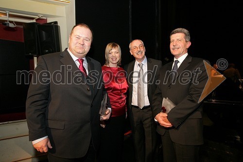 Aleš Hauc, generalni direktor Pošte Slovenije in Naj Direktor po izboru novinarjev, Mojca Lubanjšek Pehant, urednica revije Mariborčan, Srečko Pirtovšek, odgovorni urednik revij Založbe Kapital in Drago Cotar, predsednik uprave Zavarovalnice Maribor