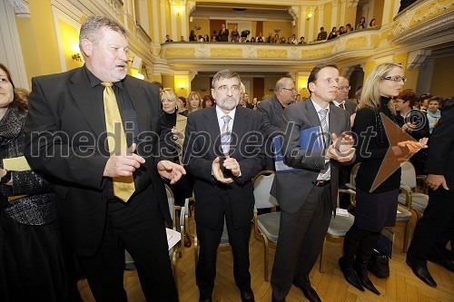 Igor Majerle, ravnatelj Gimnazije Celje - Center, Janez Pastar, predsednik skupnosti slovenskih gimnazij, Bojan Šrot, župan občine Celje, Mojca Grobelnik, vodja službe za odnose z javnostmi na Ministrstvu za šolsvo in šport