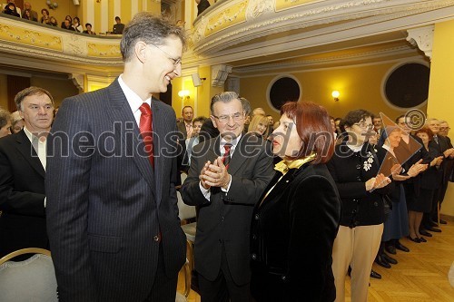 Igor Lukšič, minister za šolstvo in šport, Miran Potrč, poslanec SD in Andreja Rihter, nekdanja ministrica za kulturo