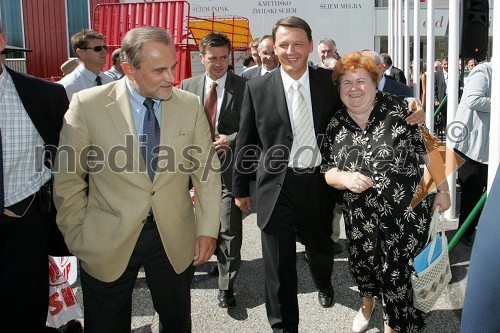 Milan Pogačnik, minister za kmetijstvo, Anton Rop, politik in Marija Pozsonec, nekdanja poslanka madžarske narodne skupnosti