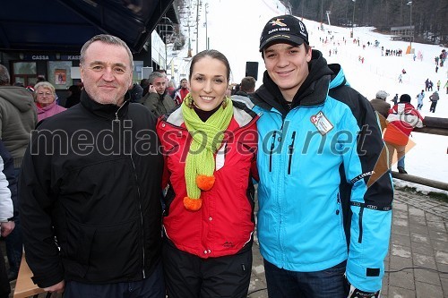 Martin Strel, ultramaratonski plavalec, Danijela Draškovič, manekenka in Mitja Šeško, moderator na Radiu City in voditelj prireditve