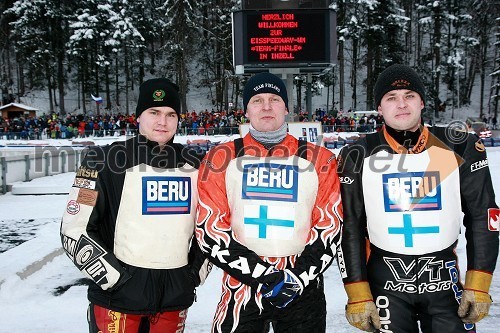 Antti Aakko, Kai Lehtinen in Tommy Flyktman, ekipa Finske