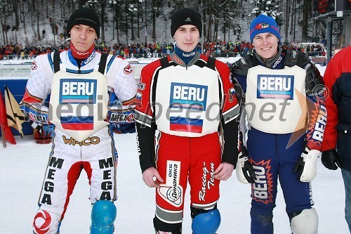 Daniil Ivanov, Younir Bazeev in Nikolay Krasnikov, ekipa Rusije