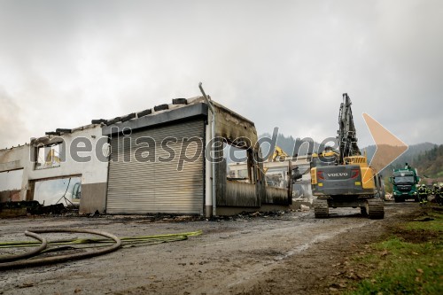 Zagorelo v podjetju za predelavo biomase