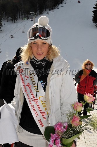 Tijana Popovič, 2. spremljevalka Snežne kraljice smučarskega centra Golte 2009