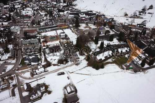 Kranjska Gora in Zlata lisica iz zraka