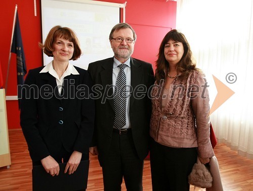 Prof. dr. Nataša Vaupotič, dekanica Fakultete za naravoslovje in matematiko Univerze v Mariboru, prof. dr. Ivan Rozman, rektor Univerze v Mariboru in nj. eksc. Guro Katharina Helwig Vikor, veleposlanica Kraljevine Norveške