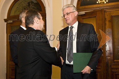 Dr. Stane Pejovnik, predsednik Gibanja za pravičnost in razvoj in Pavel Gantar, predsednik Državnega zbora