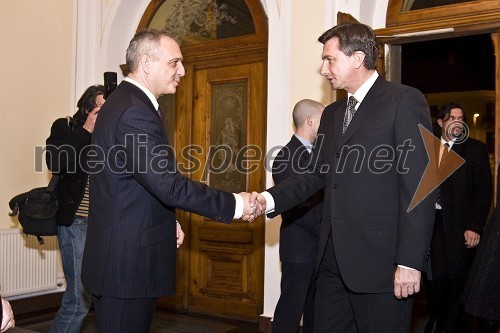 Damjan Damjanovič, direktor Slovenske filharmonije in Borut Pahor, predsednik Vlade RS