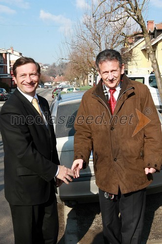 Karl Viktor Erjavec, minister za okolje in prostor in Anton Kampuš, župan občine Gornja Radgona