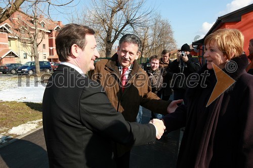 Karl Viktor Erjavec, minister za okolje in prostor, Anton Kampuš, župan občine Gornja Radgona in Breda Forjanič, ravnateljica Vrtca Manka Golarja Gornja Radgona