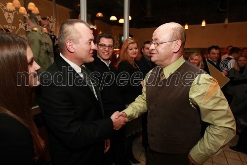 Franc Kangler, župan Maribora in njegova hčerka Maša, ter Vlado Novak, igralec