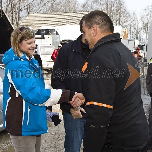 Helena Türk, hči dr. Danila Türka, predsednika RS, in Jure Žerjav, župan občine Kranjska Gora