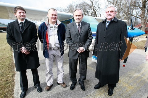 Andrej Gregorič, predsednik Letalskega centra Maribor, Franc Kangler, župan Mestne občine Maribor, Milan Pogačnik, minister za kmetijstvo, gozdarstvo in prehrano in Jožef Merkuš, župan občine Hoče-Slivnica