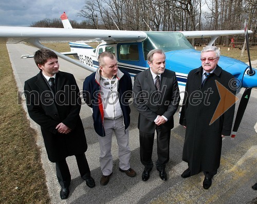 Andrej Gregorič, predsednik Letalskega centra Maribor, Franc Kangler, župan Mestne občine Maribor, Milan Pogačnik, minister za kmetijstvo, gozdarstvo in prehrano in Jožef Merkuš, župan občine Hoče-Slivnica