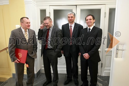 Franc Kangler, župan Mestne občine Maribor, Vili Rezman, župan občine Ruše, mag. Boris Podvršnik, župan občine Zreče in prof. dr. Otmar Kugovnik, profesor na Fakulteti za šport in predsednik Slovenske univerzitetne športne zveze