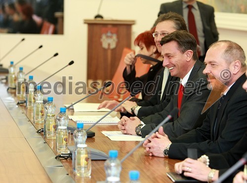 Majda Širca, ministrica za kulturo, Igor Lukšič, minister za šolstvo in šport, Borut Pahor, predsednik Vlade RS in Franc Križanič, minister za finance