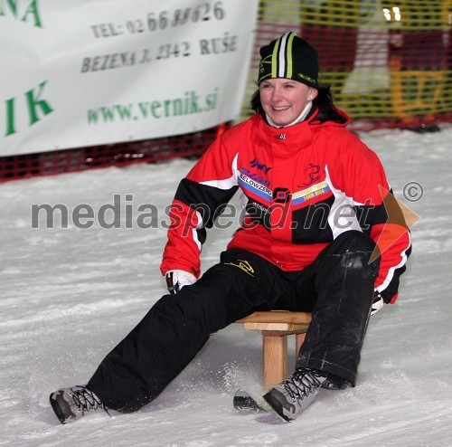 Melanija Šober, telemark smučarka in športnica Maribora 2004